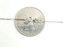 Load image into Gallery viewer, New 14K white Gold 0.80mm Square Box Chain Necklace fine gift jewelry 2.3g 22"
