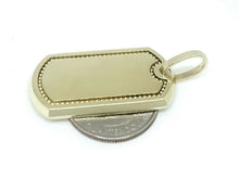 Load image into Gallery viewer, real 10k yellow Gold solid dog tag Pendant charm shiny fine gift jewelry 6.7g