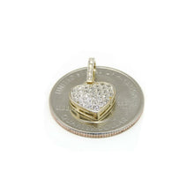 Load image into Gallery viewer, New 14k yellow Gold heart Pendant cubic zirconia gift fine jewelry for her 1.5g