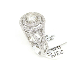 Load image into Gallery viewer, 0.83Ct Natural Diamond In 14k White Gold Wedding Engagement women Ring Size 6.5