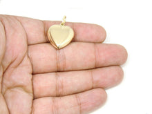 Load image into Gallery viewer, New 14k yellow Gold shiny 3D Heart pendant charm fine gift jewelry for women 3g