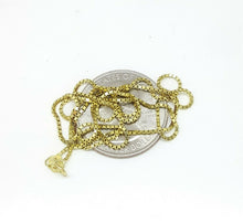 Load image into Gallery viewer, New 14K Yellow Gold 0.95mm Square Box Chain Necklace fine gift jewelry 2.9g 20"