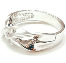 Load image into Gallery viewer, 14k white Gold solid woman's ring cubic zirconia size 7.5 fine gift jewelry
