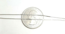 Load image into Gallery viewer, New 14K white Gold 0.80mm Square Box Chain Necklace fine gift jewelry 2.3g 22"