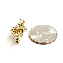 Load image into Gallery viewer, 14k yellow Gold deer buck male head Hunting Pendant charm gift jewelry 4.3g
