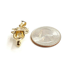 Load image into Gallery viewer, 14k yellow Gold deer buck male head Hunting Pendant charm gift jewelry 4.3g