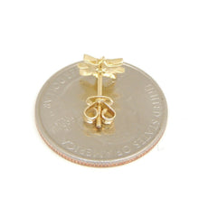 Load image into Gallery viewer, New 14k yellow Gold 0.11Ct Round Diamond star stud Earrings Push Back Fastening