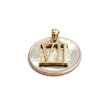 Load image into Gallery viewer, New 14KT Yellow Gold Solid Roman number 7 Pendant charm gift Fine Jewelry 1.6g