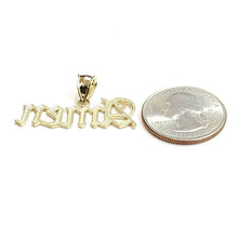Load image into Gallery viewer, New 10k yellow Gold AMEN word Pendant charm polished shiny fine jewelry 2.5g