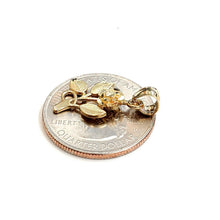 Load image into Gallery viewer, New 14k yellow solid Gold rose flower Pendant charm love fine gift jewelry 1.4g