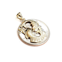 Load image into Gallery viewer, New 14k yellow Gold Pisces fish zodiac sign Pendant astrology fine jewelry 1.9g