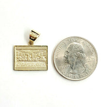 Load image into Gallery viewer, 14k two tone gold last supper pendant charm diamond cut fine gift jewelry 2.5g