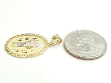 Load image into Gallery viewer, New 14k two tone gold oval saint Jude juda pendant charm religious jewelry 3g