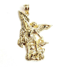 Load image into Gallery viewer, New 14k yellow gold saint Michael pendant charm fine religious gift jewelry 4.5g