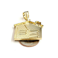 Load image into Gallery viewer, New 10k yellow gold trap house pendant charm diamond cut gift fine jewelry 8.7g
