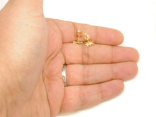 Load image into Gallery viewer, New 14k yellow Gold 0.11Ct Round Diamond star stud Earrings Push Back Fastening