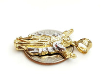 Load image into Gallery viewer, 10k two tone gold jesus full body religious gift pendant charm fine jewelry 3.6g