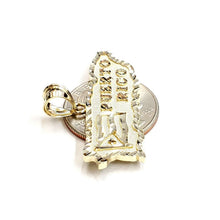 Load image into Gallery viewer, New 10k yellow gold Puerto Rico outline map pendant charm gift fine jewelry 3.6g