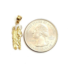 Load image into Gallery viewer, New 14k solid Gold two tone saint Jude juda Pendant charm fine gift jewelry 0.9g