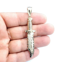 Load image into Gallery viewer, New 10k yellow Gold dagger knife Pendant charm fine gift jewelry for men 4.9g