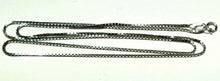Load image into Gallery viewer, New 14K white Gold 0.95mm Square Box Chain Necklace fine gift jewelry 3.2g 22"