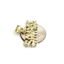 Load image into Gallery viewer, New 10k yellow Gold Savage Pendant charm diamond cut fine gift jewelry 1.9g