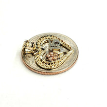 Load image into Gallery viewer, New 14k tri color Gold heart 15 años 15 years Pendant charm fine jewelry 1.6g