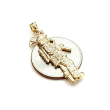 Load image into Gallery viewer, 14k yellow Gold fireman firewoman firefighter Pendant charm fine jewelry 3.4g