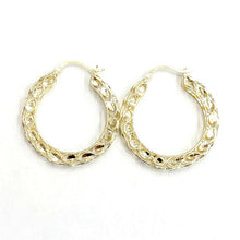 Load image into Gallery viewer, New 10K yellow Gold 1.29" 4mm Turkish hoop Earrings Round fine jewelry 4.9g