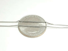 Load image into Gallery viewer, New 14K white Gold 0.8mm Square Box Chain Necklace fine gift jewelry 1.7g 16"