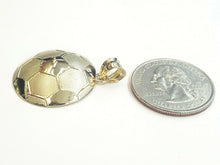 Load image into Gallery viewer, New 10k yellow Gold soccer ball Pendant charm sport fine gift jewelry 0.97" 2.6g