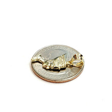Load image into Gallery viewer, 10k yellow solid Gold tiny Egyptian queen Nefertiti head Pendant jewelry 0.9g