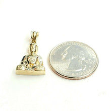 Load image into Gallery viewer, New 10k yellow gold buddha Buda Buddah pendant charm fine religious jewelry 1.9g