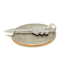 Load image into Gallery viewer, New 14k white Gold arrow pendant cubic zirconia fine jewelry gift 1.4g