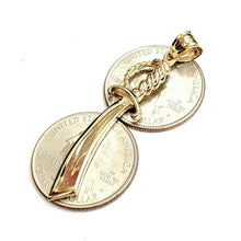 Load image into Gallery viewer, New 14k yellow Gold solid sword Machete Pendant charm gift fine jewelry 3.2g