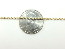 Load image into Gallery viewer, New 10K yellow gold 2mm hollow rope chain Necklace fine gift jewelry 4.3g 24"