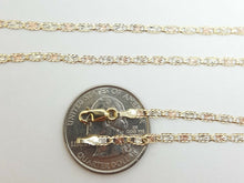 Load image into Gallery viewer, New 10K tri color gold 2.5mm valentino chain Necklace fine gift jewelry 2.9g 16"
