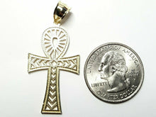 Load image into Gallery viewer, 10k yellow gold Egyptian ankh cross pendant charm fine religious jewelry 2.4g