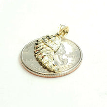 Load image into Gallery viewer, New 10k Yellow Gold Single Angel Wing Pendant Diamond Cut Unisex fine jewelry 1g