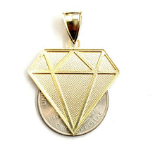 Load image into Gallery viewer, 10k yellow gold diamond shape pendant charm fine gift jewelry diamond cut 3.8g