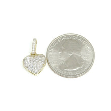 Load image into Gallery viewer, New 14k yellow Gold heart Pendant cubic zirconia gift fine jewelry for her 1.5g
