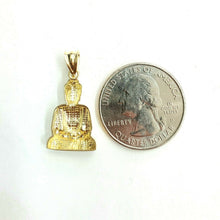 Load image into Gallery viewer, New 10k yellow gold buddha Buda Buddah pendant charm fine religious jewelry 1.9g