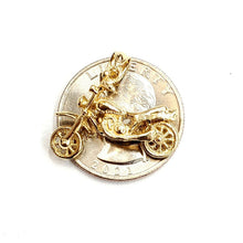 Load image into Gallery viewer, 14k yellow Gold 3D motorcycle Pendant charm sport bikers gift fine jewelry 3.8g