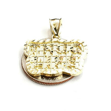 Load image into Gallery viewer, New 10k yellow Gold Thug Life word Pendant charm diamond cut fine jewelry 3.6g