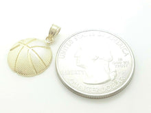 Load image into Gallery viewer, 14k gold basketball pendant charm Fine Jewelry Gift sport unisex 0.55" 0.9g