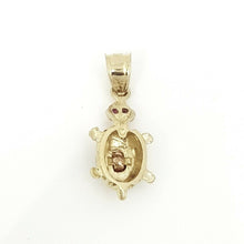 Load image into Gallery viewer, New 14k multi color gold turtle full body pendant charm gift fine jewelry 1.2g