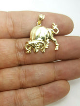 Load image into Gallery viewer, 10k yellow solid Gold taurus bull zodiac Pendant charm fine gift jewelry 2.2g