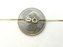 Load image into Gallery viewer, Brand New 14K Yellow Gold Square Box Chain Necklace fine gift jewelry 1.7g 18"