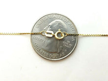Load image into Gallery viewer, Brand New 14K Yellow Gold Square Box Chain Necklace fine gift jewelry 1.7g 18"
