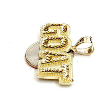 Load image into Gallery viewer, New 10k yellow Gold Goat Pendant charm diamond cut hip hop fine jewelry 5.9g